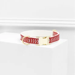 Collier Pour Chien Chef L’Bark Rouge Et Crème