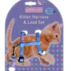 Harnais Réglable Et Laisse Pour Chaton -Hariet & Rosie Kitty Co Snag Free Blue Kitten Harness Lead Set