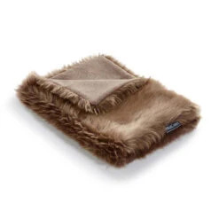Couverture Plaid Pour Chat Lana -Hariet & Rosie MC G37021 Sleep Lana blanket Taupe mottled brown
