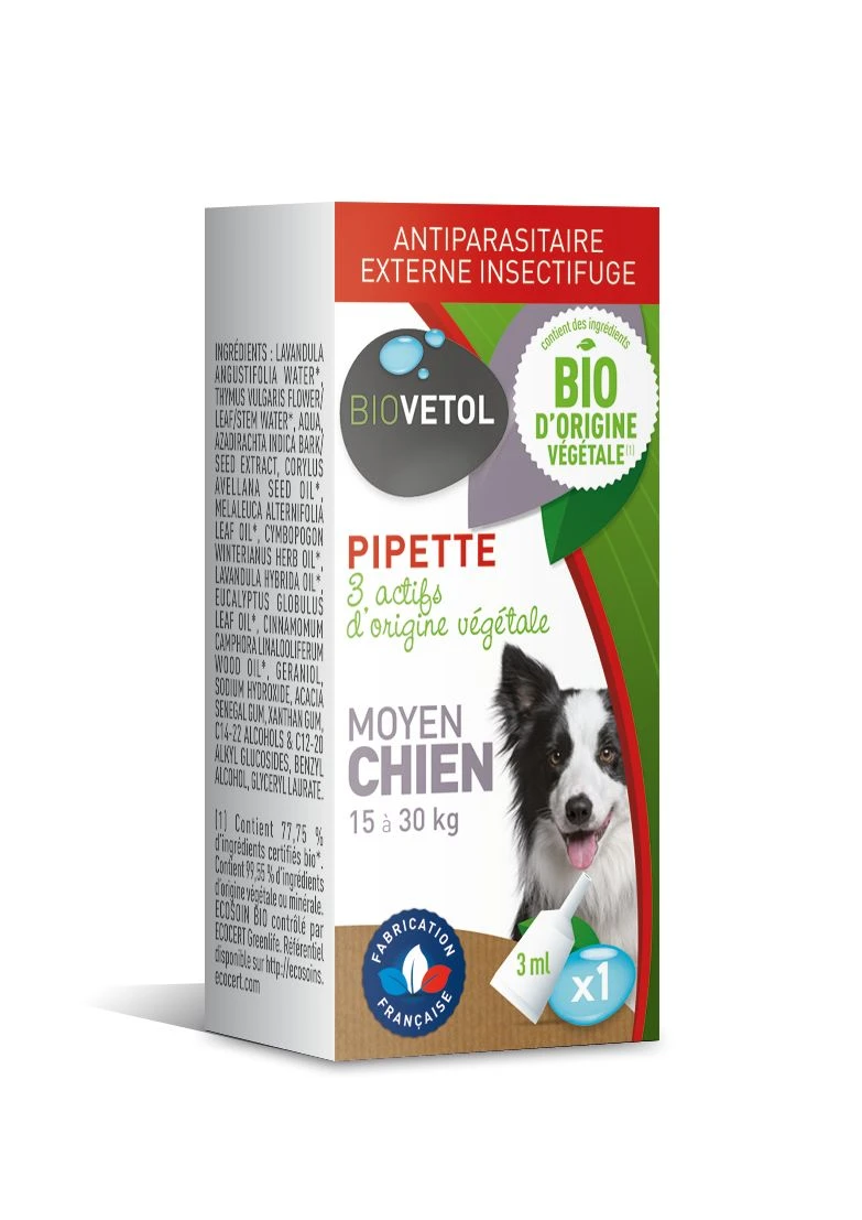 Pipettes Insectifuges Biovetol Chien Moyen 4 Pipettes Insectifuges Biovetol Chien Moyen – Image 2