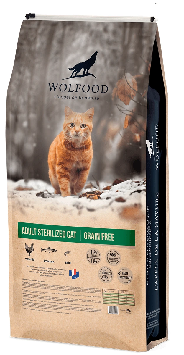 Croquettes Wolfood Chat Stérilisé 3 Croquettes Wolfood Chat Stérilisé