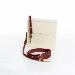 Laisse En Cuir Pour Chien Souple Réglable (3x) -Hariet & Rosie butter 3x adjustable dog leash chili red