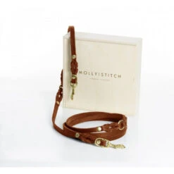 Laisse En Cuir Pour Chien Souple Réglable (3x) -Hariet & Rosie butter 3x adjustable dog leash sahara cognac