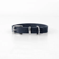 Collier Pour Chien En Cuir Souple The Classic -Hariet & Rosie collar navy silver min 1