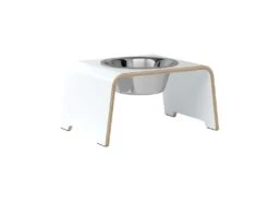 Bol Pour Chien Surélévé DogBar® Single -Hariet & Rosie dogBar SINGLE M 180 White Stainless 1024x 7099cbc9 2679 4d05 9446 0b62fa37b188