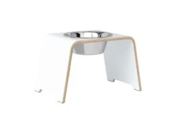 Bol Pour Chien Surélévé DogBar® Single -Hariet & Rosie dogBar SINGLE M large 240 White Stainless 1024x a13749fa b58a 4055 92b4 6450cc17a025