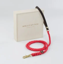 Laisse Pour Chien En Corde Marine Poignée Cuir (8 Couleurs) -Hariet & Rosie dsc 0239 copy