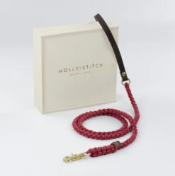 Laisse Pour Chien En Corde Marine Poignée Cuir (8 Couleurs) -Hariet & Rosie dsc 0240 copy