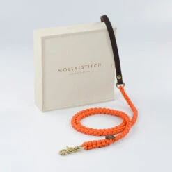 Laisse Pour Chien En Corde Marine Poignée Cuir (8 Couleurs) -Hariet & Rosie dsc 0243 copy