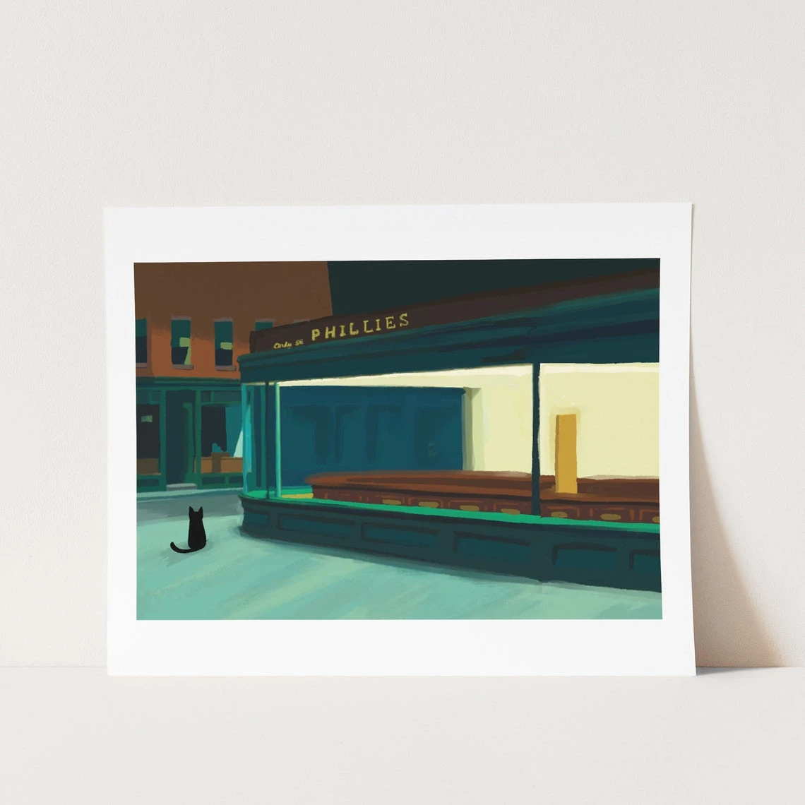 Affiche Edward Hopper Night Cat 3 Affiche Edward Hopper Night Cat