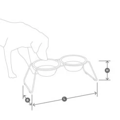 Double écuelle Design Pour Chien Cena -Hariet & Rosie miacara sizes cena cane