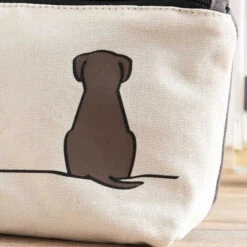 Trousse Chien Et Chat Jin Design -Hariet & Rosie sittingdog zipbag closeup